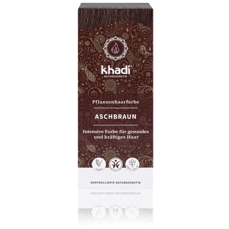 Rostlinná barva na vlasy Khadi – Popelavě hnědá