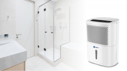 Elektrický odvlhčovač vzduchu do koupelny poslouží lépe než tabletový pohlcovač vlhkosti