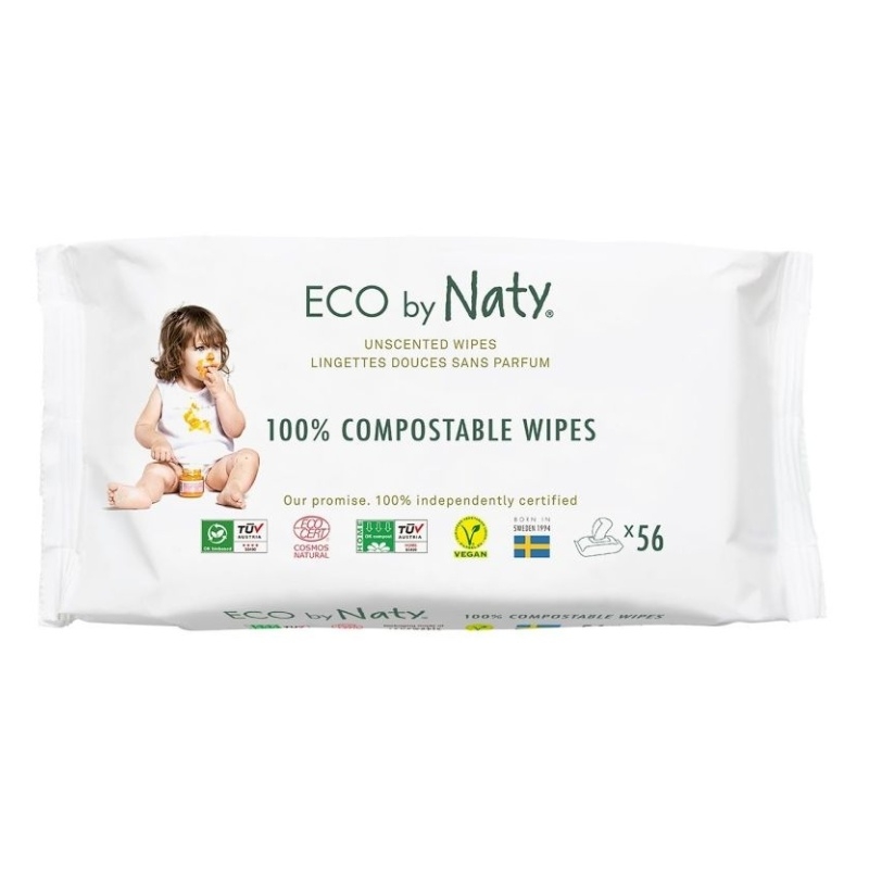 Eco by Naty Vlhčené ubrousky bez vůně 56 ks