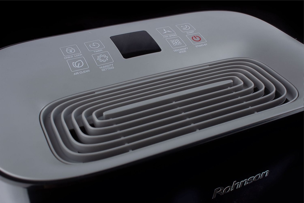 Odvlhčovač vzduchu Rohnson R-9280 Ionic + Air Purifier - ovládací panel