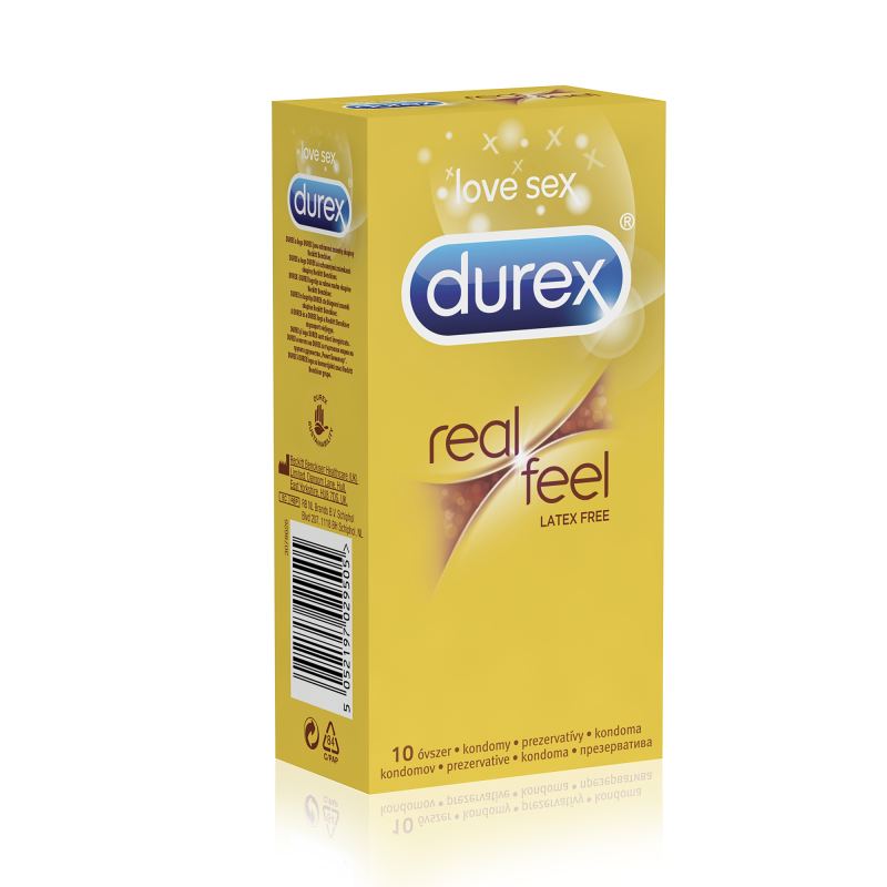 Bezlatexové kondomy DUREX RealFeel 10 ks