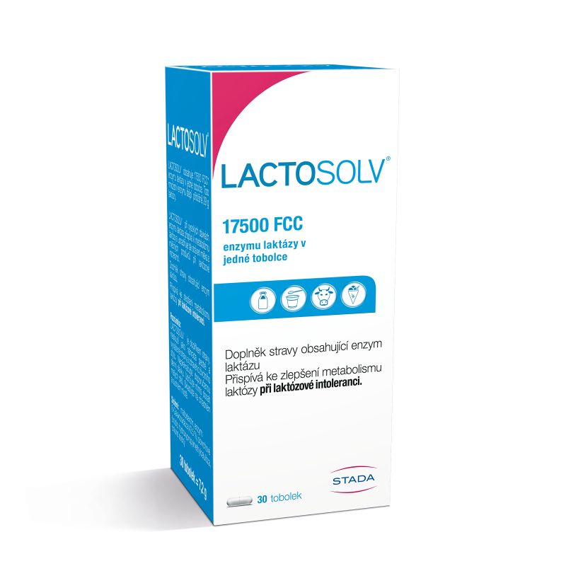Lactosolv doplněk stravy s enzymem laktáza 30 tobolek