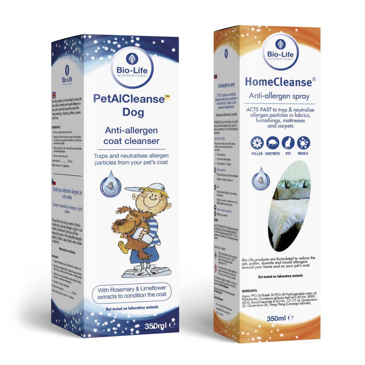 Balíček přípravků při alergii na psy – PetalCleanse Dog + HomeCleanse