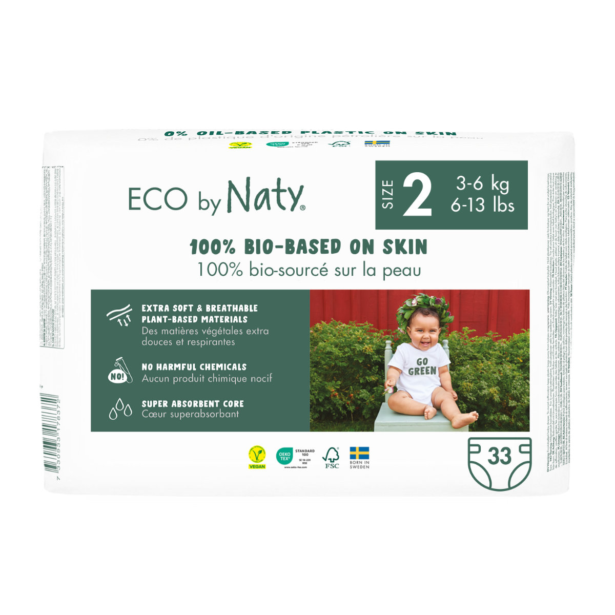 Plenky Eco by Naty Mini 3–6 kg 33 ks