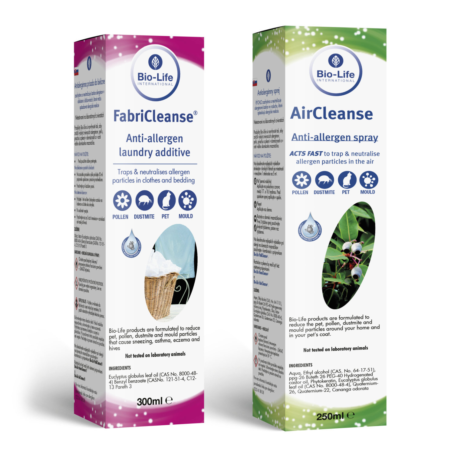 Balíček přípravků na pylovou alergii – AirCleanse + FabriCleanse
