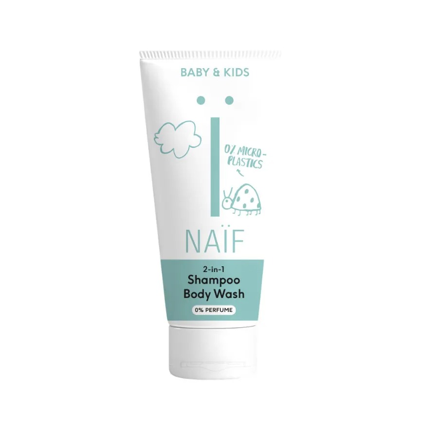 Levně NAÏF Mycí gel a šampon 2v1 pro děti a miminka přírodní 200 ml