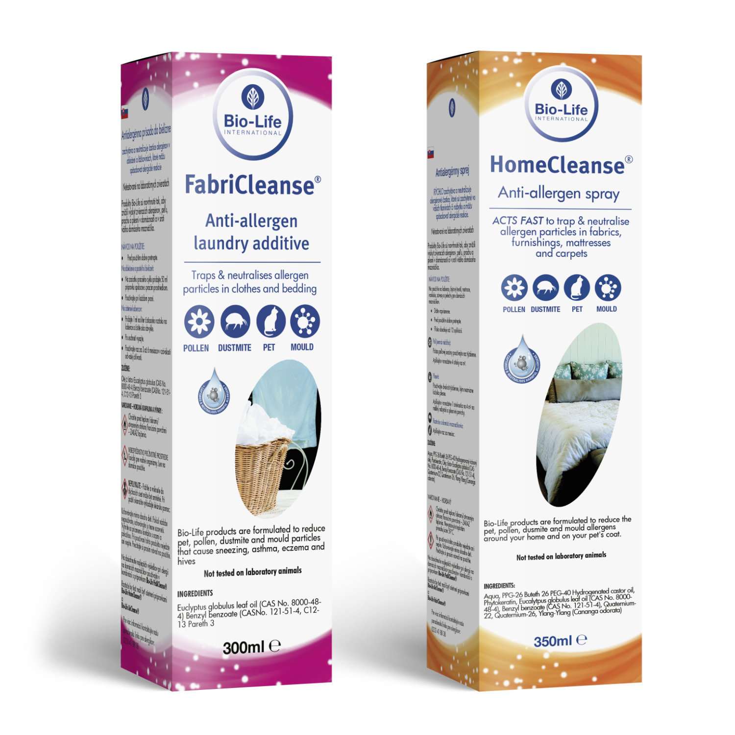Balíček přípravků na roztočovou alergii – HomeCleanse + FabriCleanse