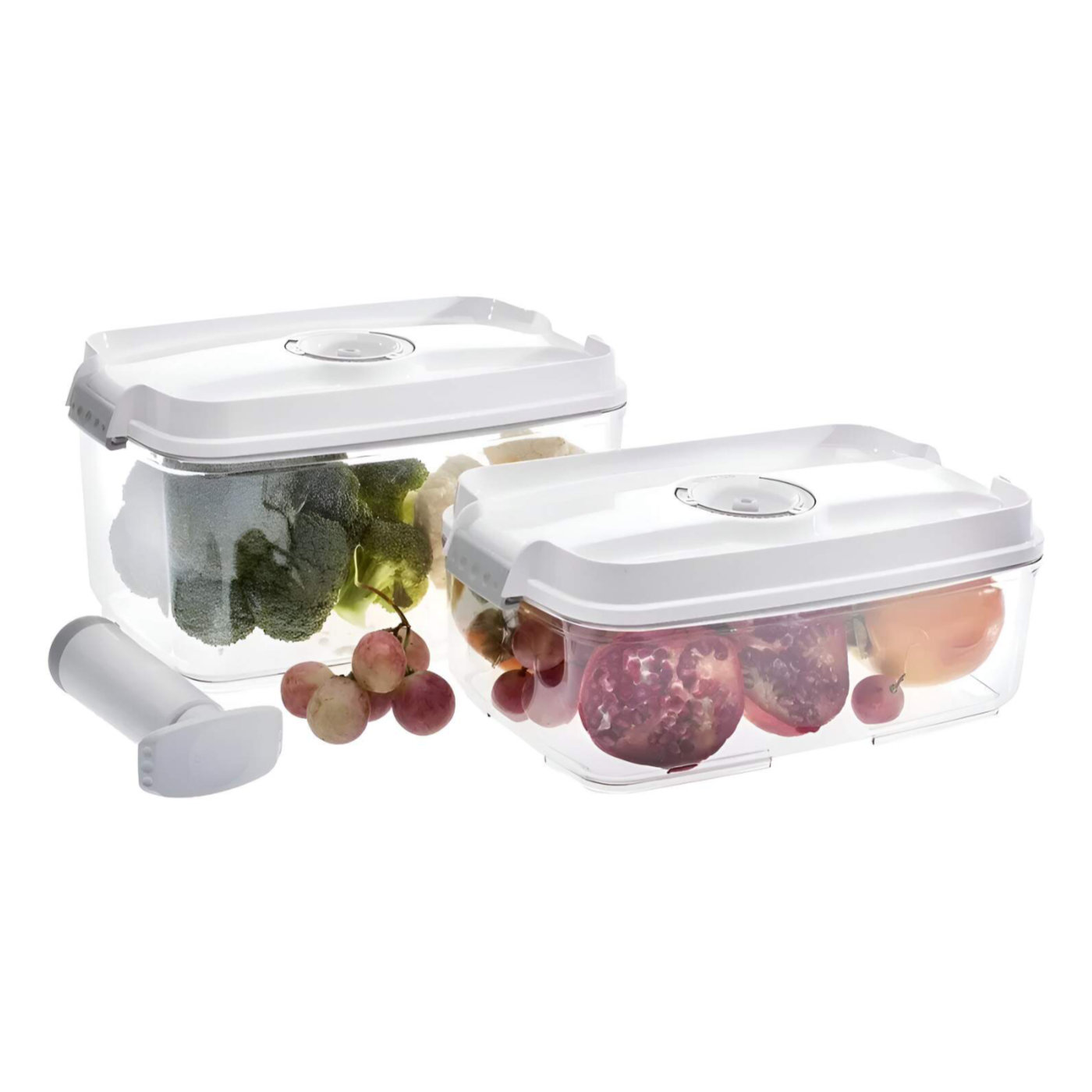 3dílný set středních vakuových dóz STATUS Tritan 157553, bílá