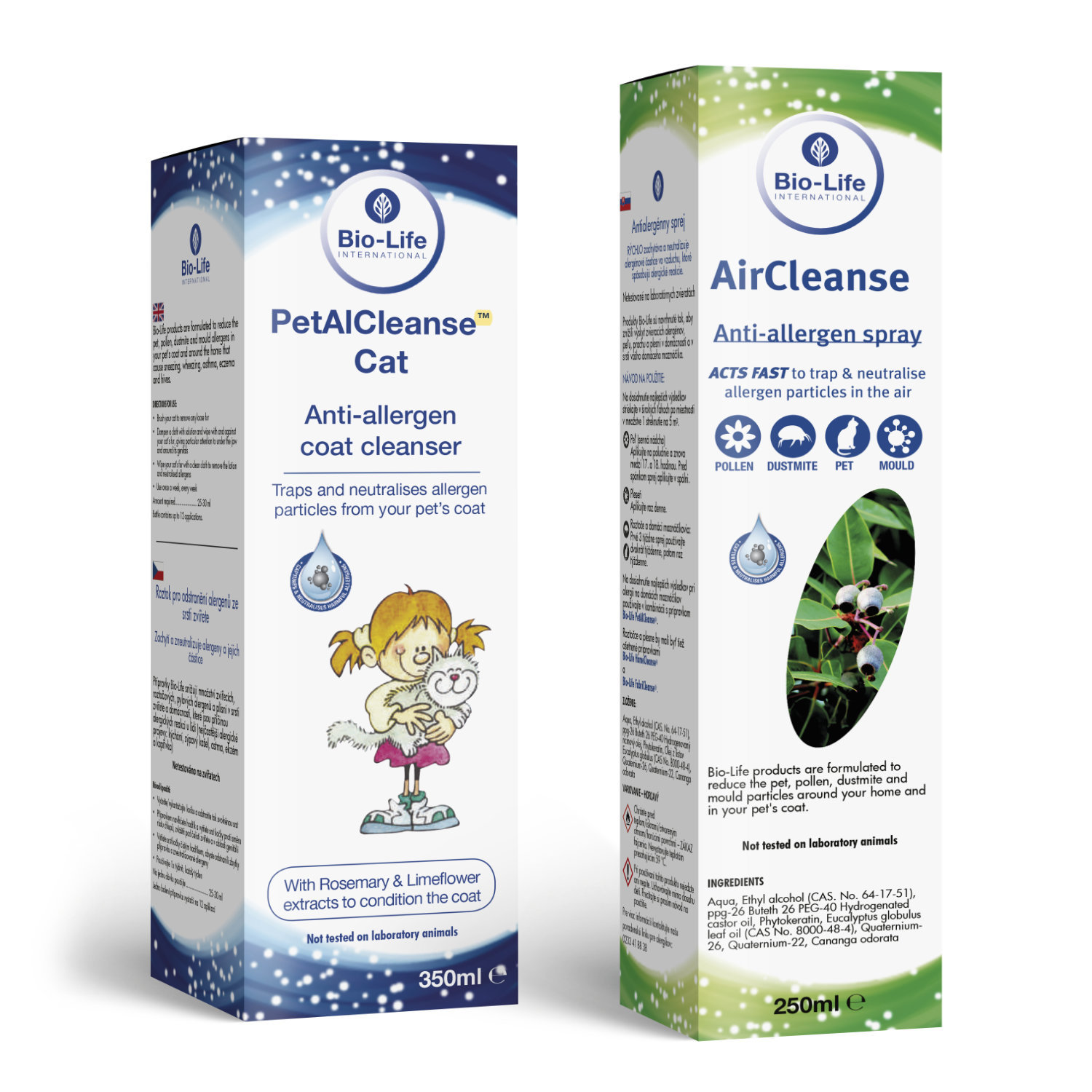 Balíček přípravků při alergii na kočky a hlodavce 1 - PetalCleanse Cat + AirCleanse