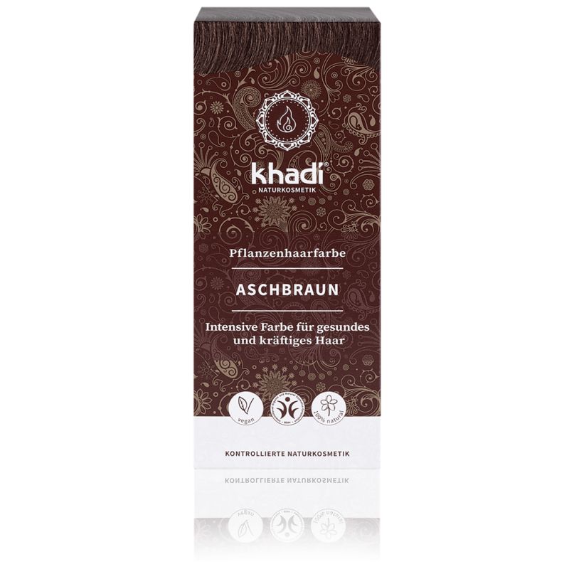 Rostlinná barva na vlasy Khadi – Popelavě hnědá