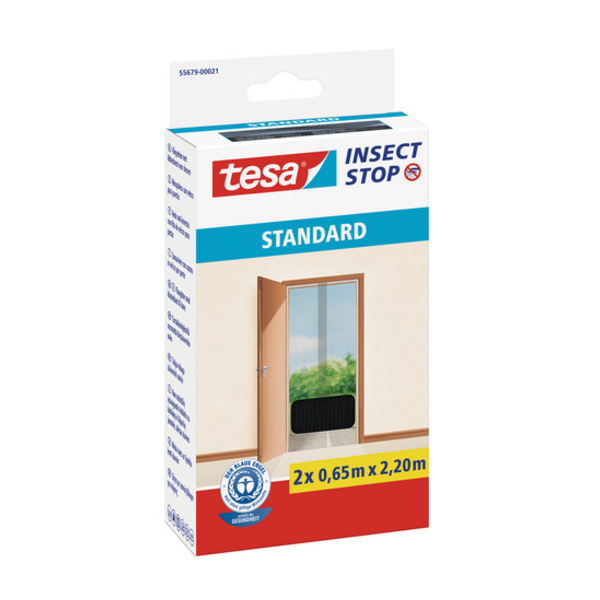 Tesa® Insect Stop Síť proti hmyzu STANDARD do dveří – antracitová 2× 0,65 m × 2,2 m, 55679-00021-03