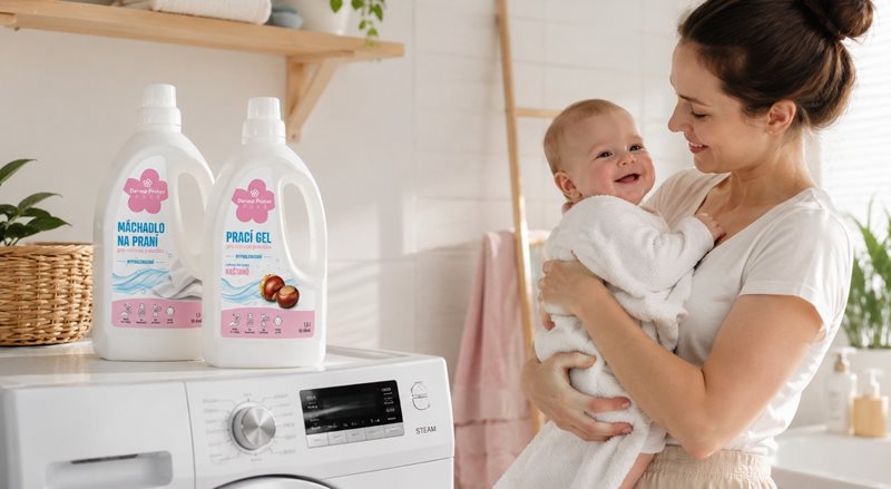 Prací prostředky DermaProtec Pure v domácnosti