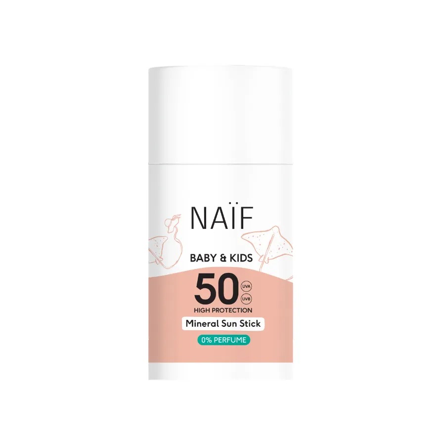 Levně NAÏF Ochranná tyčinka na opalování SPF 50 pro děti a miminka bez parfemace 36 g