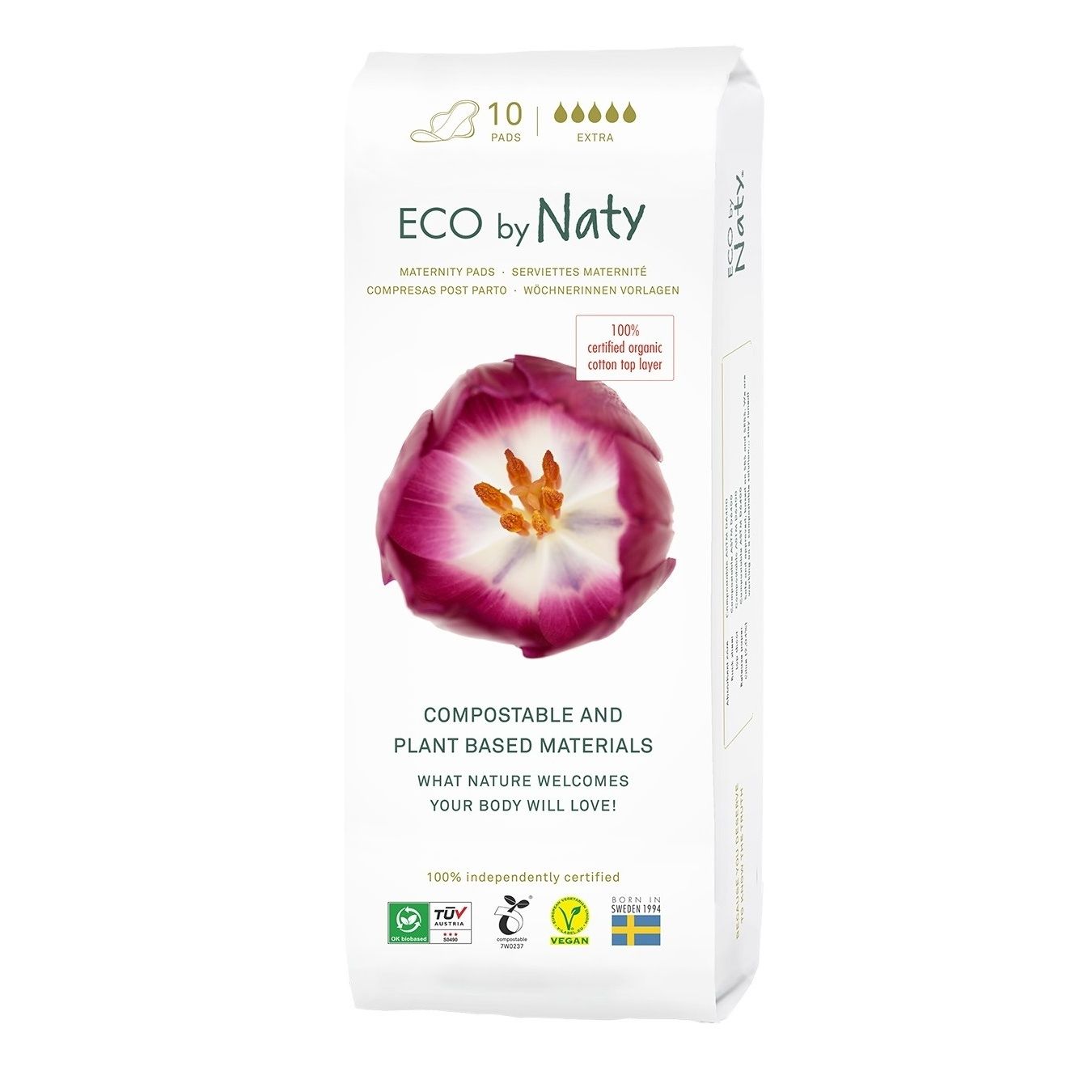 Eco by Naty Dámské mateřské vložky po porodu (10 ks)