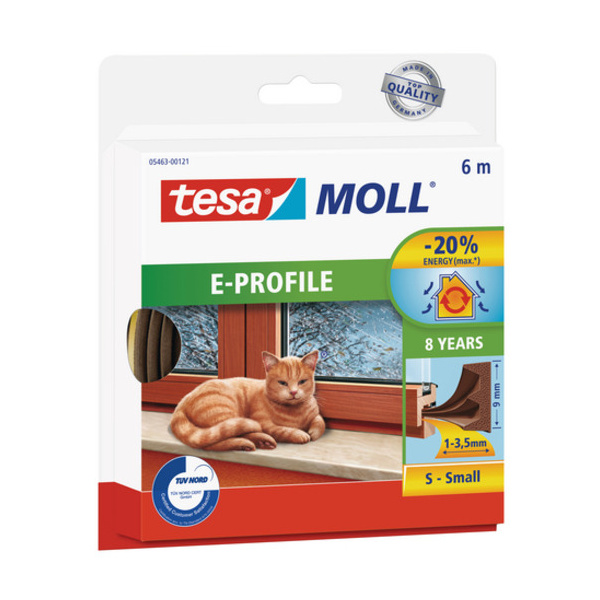 Tesamoll® - Gumové těsnění E profil - hnědá