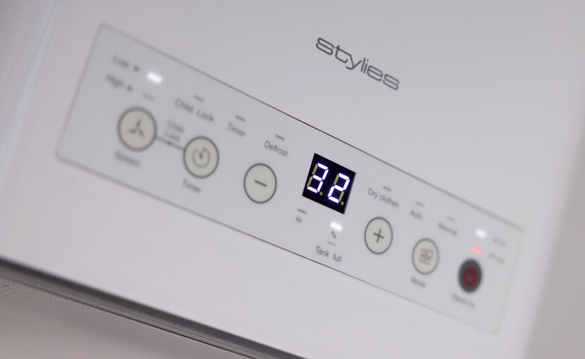 Ovládací panel odvlhčovače Stylies Regulus