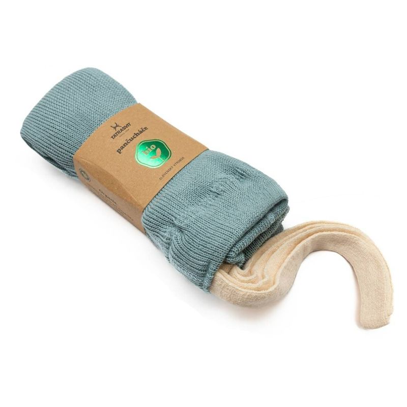 Dětské punčocháče DUFICA ze 100% bio bavlny velikost 62–68 – světle modrá