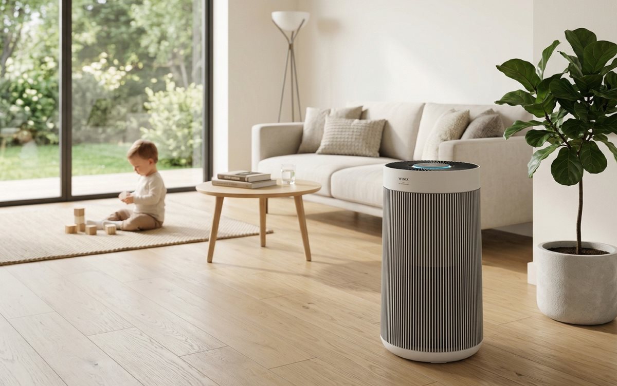 Čistička vzduchu Winix T800 v obývacím pokoji