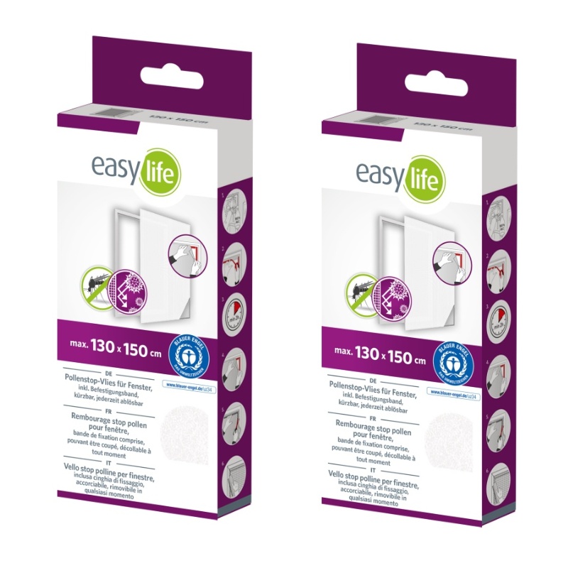 Levně Easy Life Síť proti pylu z netkané textilie, bílá – zvýhodněné balení 2 ks
