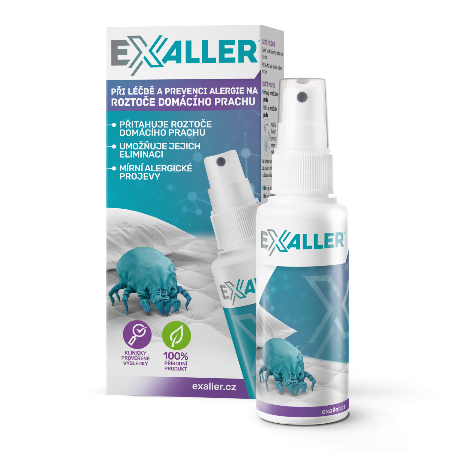 ExAller Sprej při alergii na roztoče domácího prachu – 150 ml