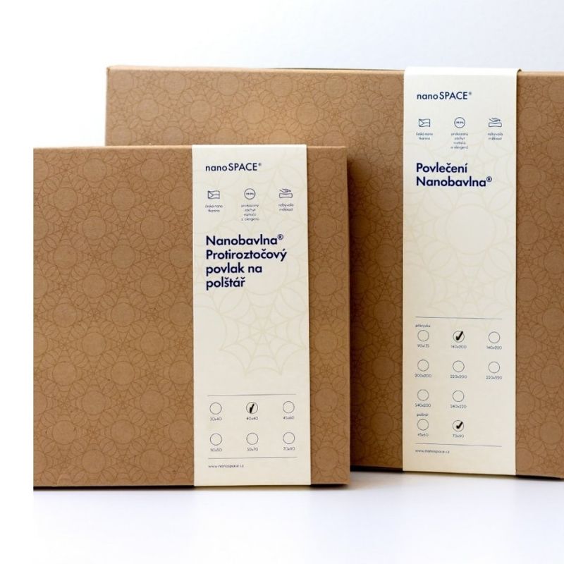 nanoSPACE Povlečení pro alergiky s nanovláknem Nanobavlna® Rozměry: 140x200cm, 70x90cm