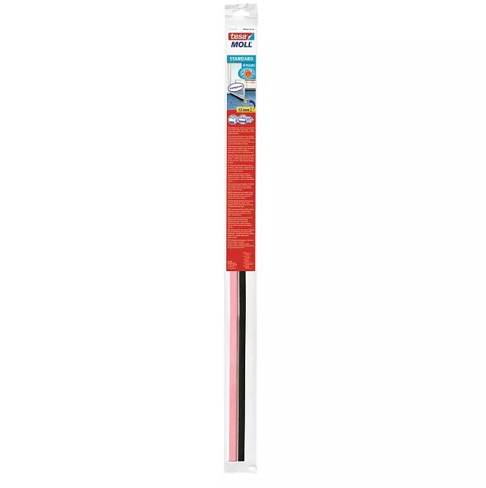 tesa Kartáčová těsnicí lišta pod dveře tesamoll STANDARD, transp., 1 m x 37 mm