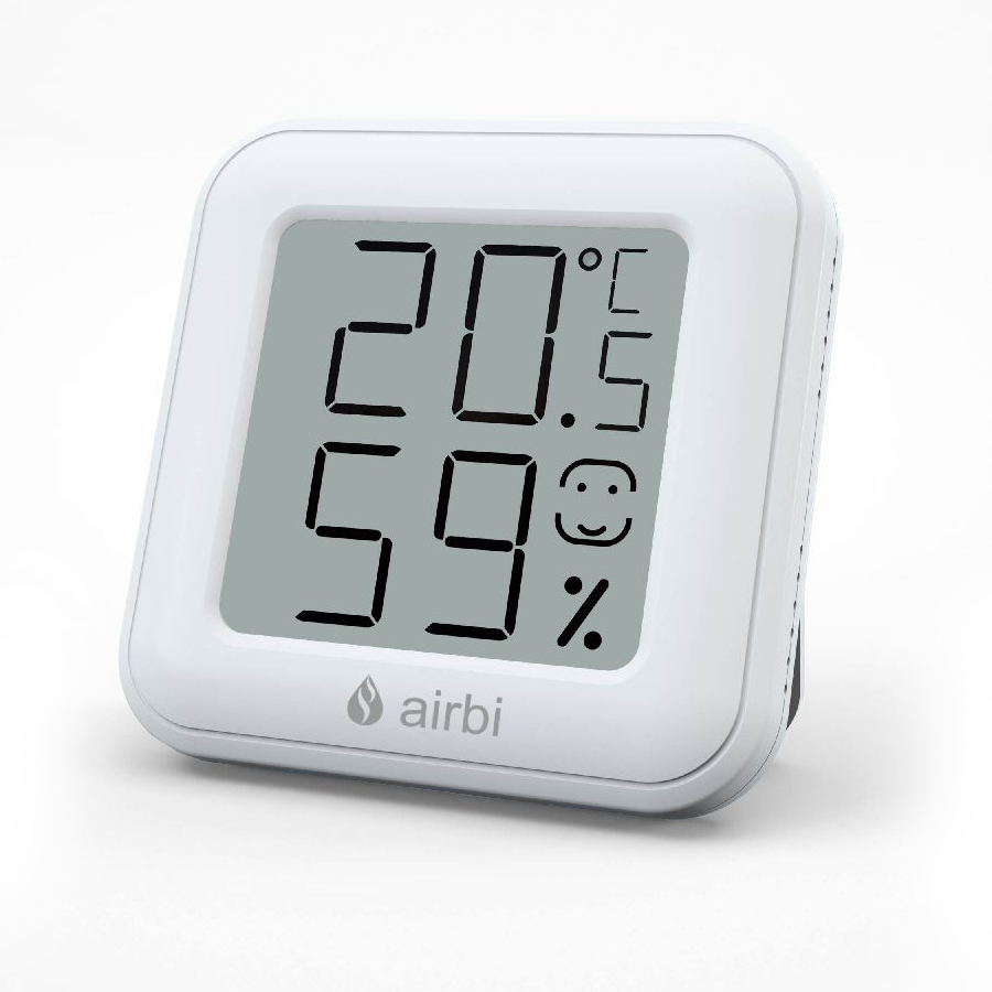 Digitální vlhkoměr s teploměrem Airbi Smile bílý