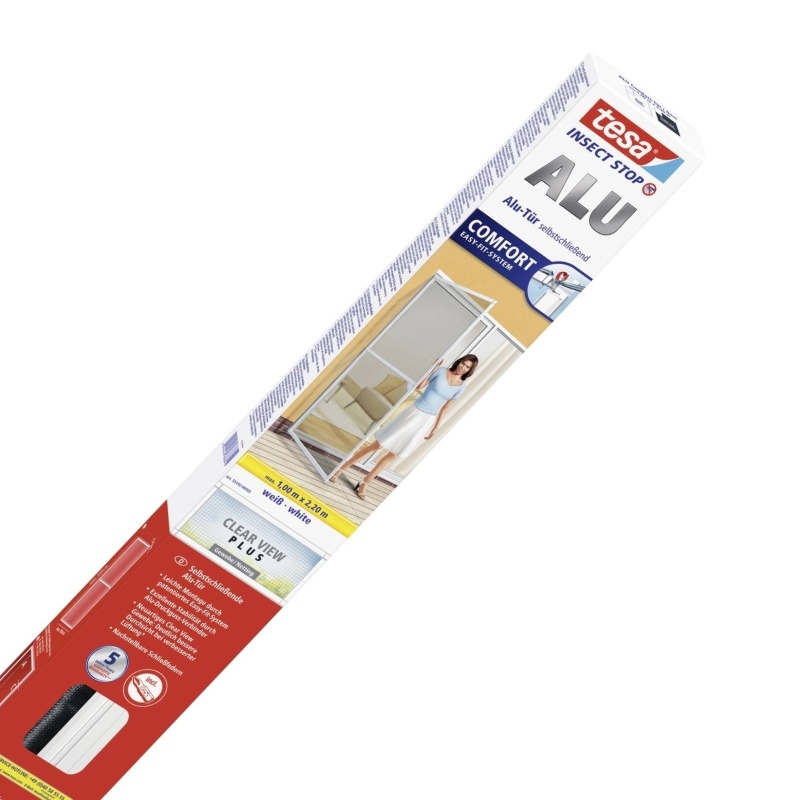 Tesa® Insect Stop Hliníkové rámy se sítí proti hmyzu COMFORT na dveře – antracitová 1 × 2,2 m, 55192-00003-00