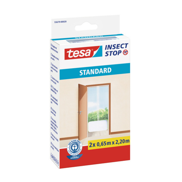 Tesa® Insect Stop Síť proti hmyzu STANDARD do dveří – bílá 2× 0,65 m × 2,2 m, 55679-00020-03