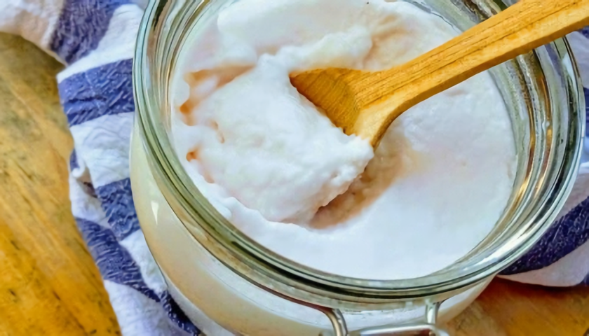 Domácí veganský fermentovaný jogurt z kokosové dužniny (foto: autorka)